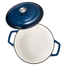 Enameled Cast Iron Dutch Oven, 6 Quart Pot with Lid and Dual Handles, Heavy-Duty Durable Cookware Pan, Oven Induction Compatible up to 500 F