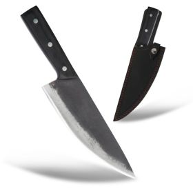 High Carbon Steel Household Fish Killing And Bone Removing Knife (Option: Black with Black holster)